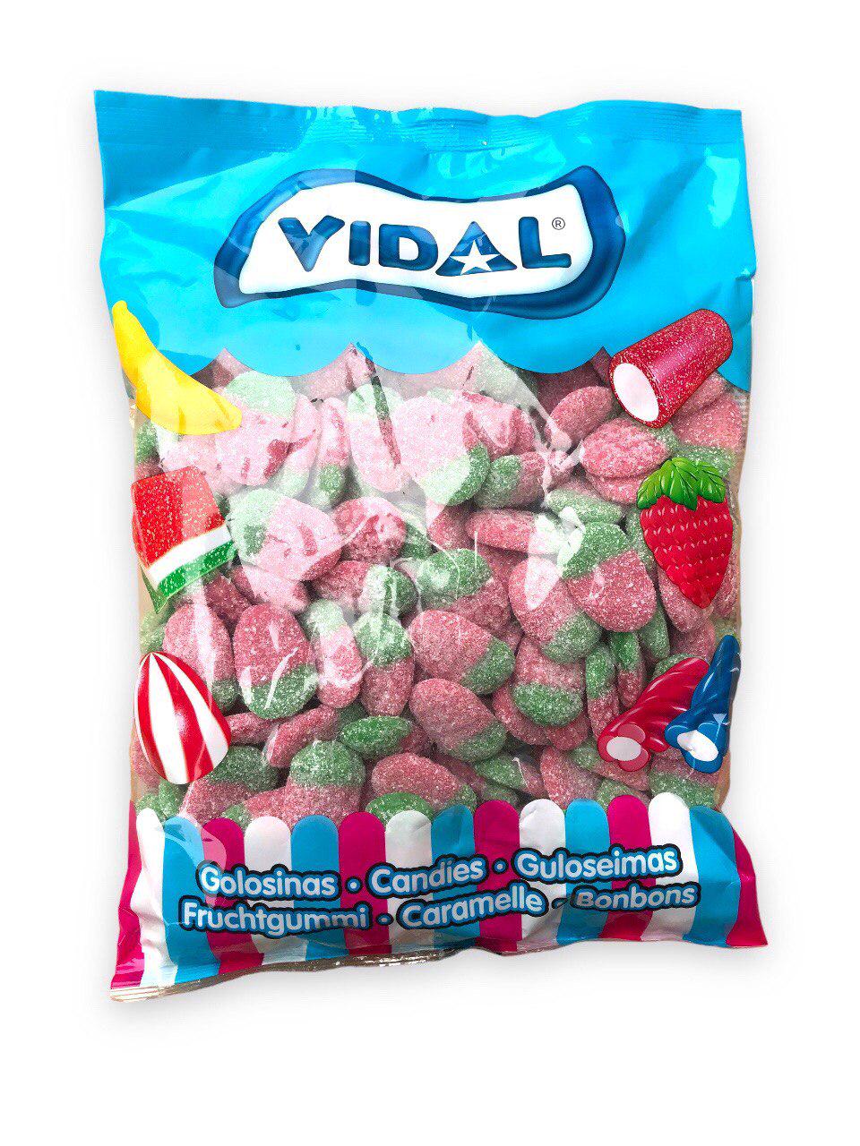 Мармелад жевательный Vidal Клубника в кислом сахаре 1 кг (00000005767)