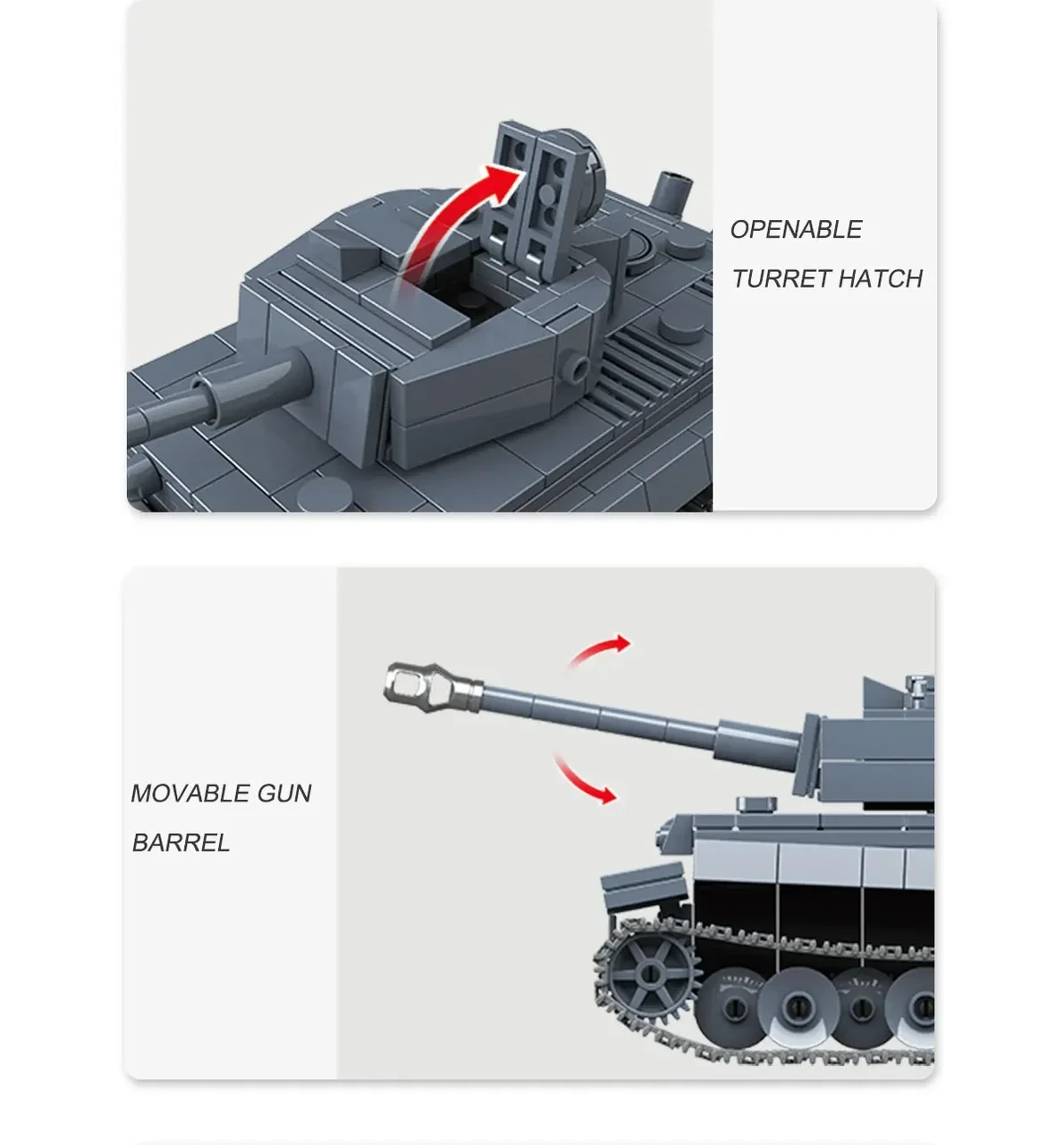 Конструктор Танк Panzer Tiger 503 деталейз фігурками (30220265) - фото 3 Конструктор Танк Panzer Tiger 503 деталейз фігурками (30220265) - фото 3