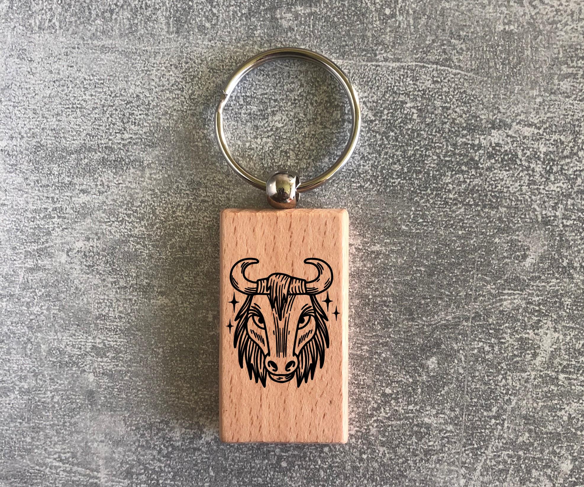 Брелок деревянный с изображением зодиака "Телец" (15010104026) - фото 2 Брелок деревянный с изображением зодиака "Телец" (15010104026) - фото 2