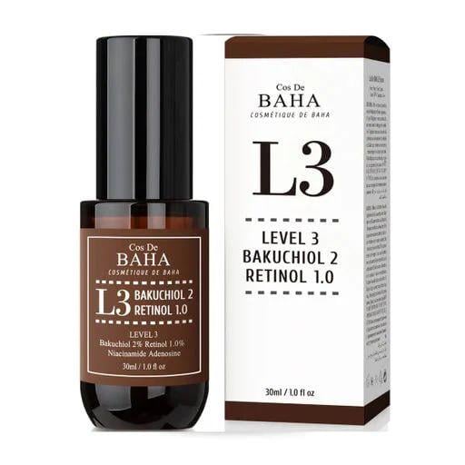 Сироватка для обличчя з ретинолом 1% та бакучіолом 2% COS DE BAHA L3 30 мл