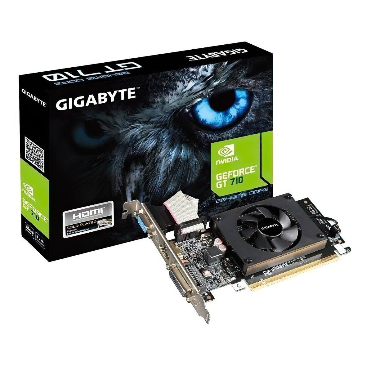 Відеокарта Gigabyte GeForce GT710 2 Gb DDR3 64bit HDMI-DVI-VGA (GV-N710D3-2GL)
