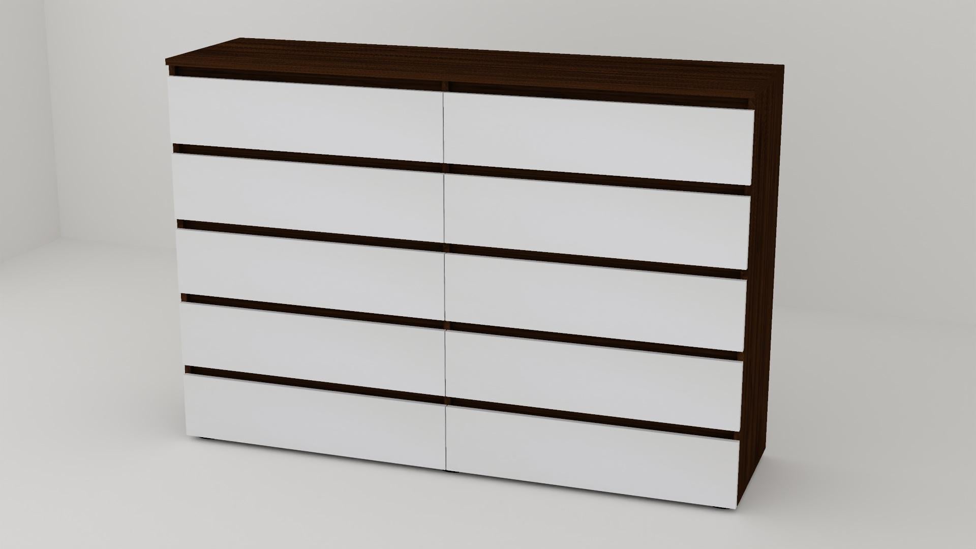 Комод Алекса СН-55/45 160х45х111 см Белый/Орех селект