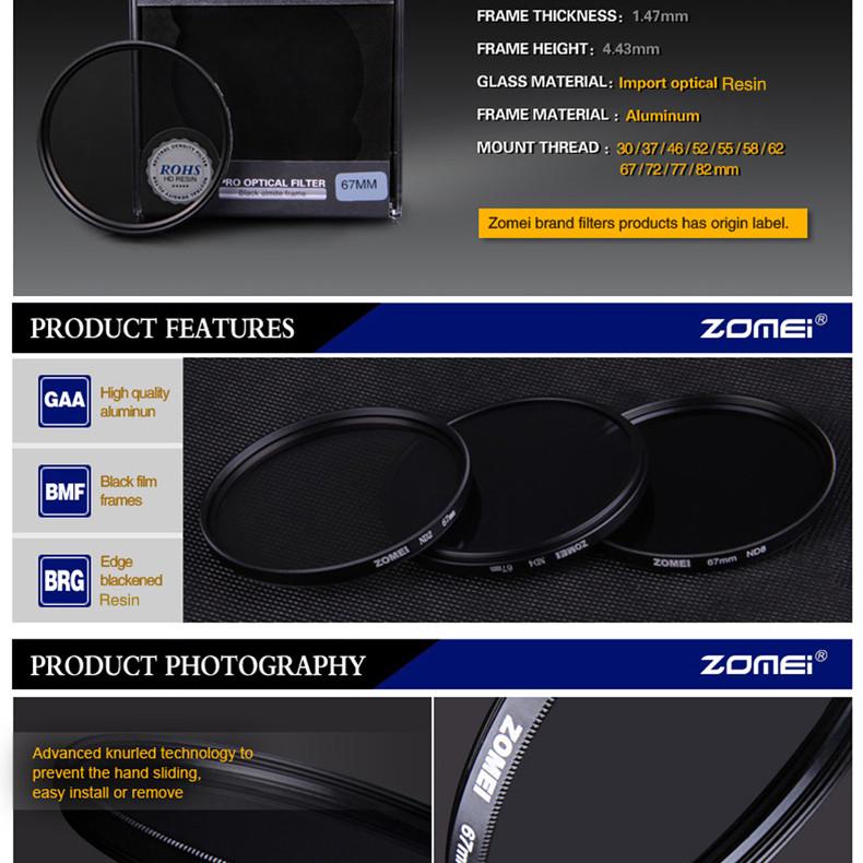 Світлофільтр Zomei ND8 67 мм - фото 4