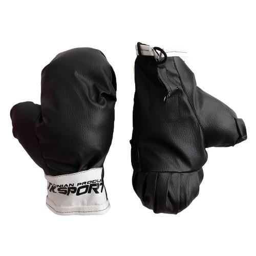 Боксерские перчатки детские TK Sport 6 унций Черный (Б-20718)