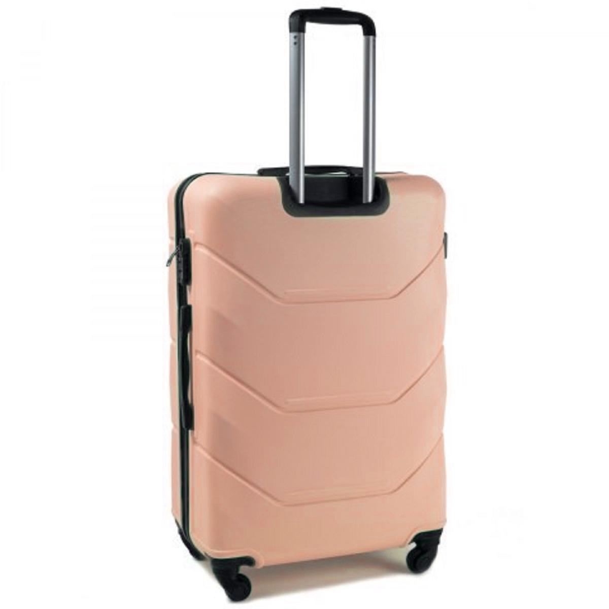 Валіза Wings 147 з пластику великий Світло-рожевий (Wp00448) - фото 2