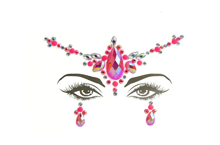 Стрази для тіла для дітей та дорослих One size Рожевий (9088/10) Стрази для тіла для дітей та дорослих One size Рожевий (9088/10)