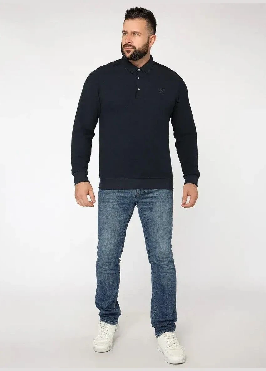 Поло чоловіче з довгим рукавом Paul&Shark Interlock PS-3497NV 2XL - фото 2