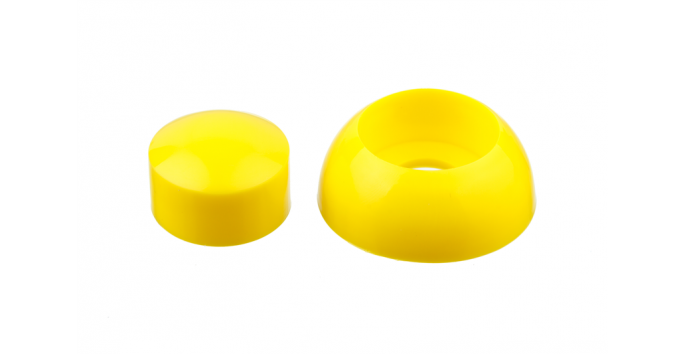 Заглушка двухскладова М8-М12 1 шт. средняя Желтый (TPM-YEL-107-1шт)