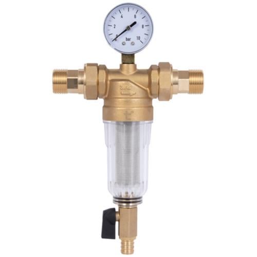 Фильтр самопромывной Thermo Alliance Standart для холодной воды 3/4" 100 мкм с манометром (TAS128W20)