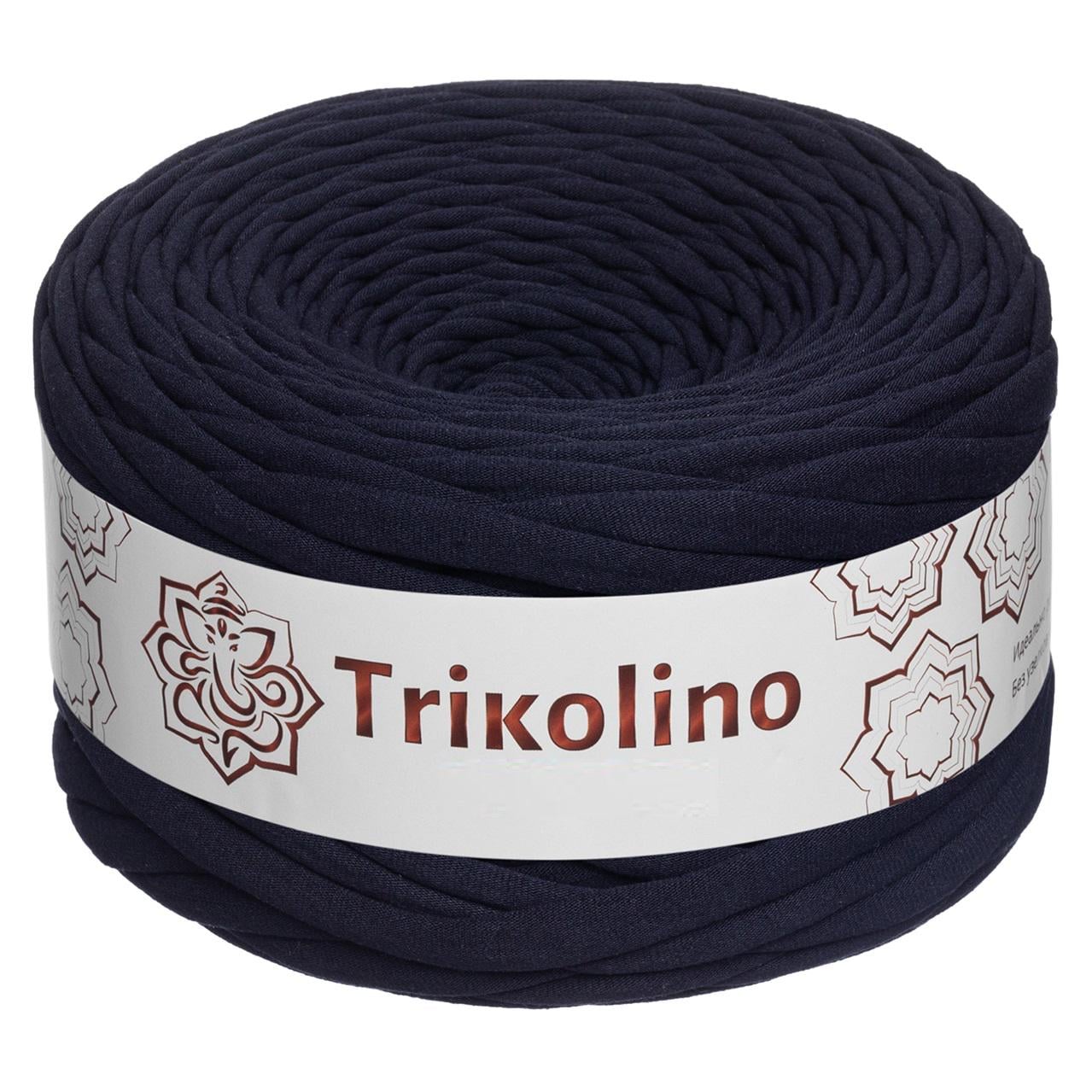 Пряжа трикотажная Trikolino 7-9 мм 100 м Темно-синий Пряжа трикотажная Trikolino 7-9 мм 100 м Темно-синий