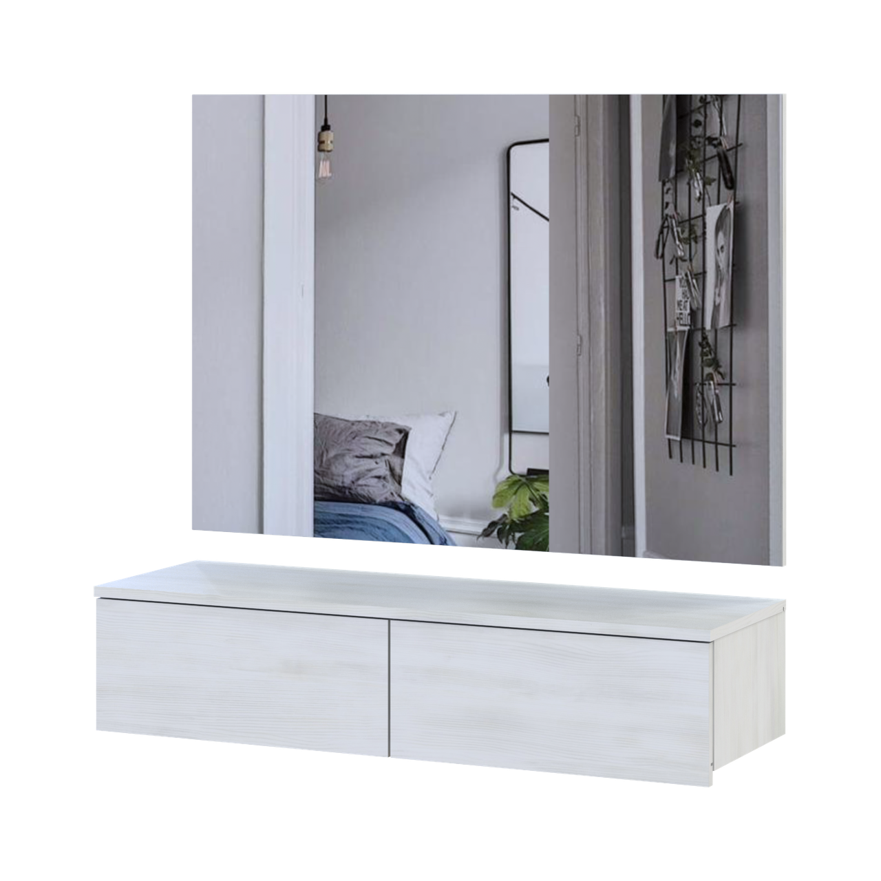 Комплект мебели Doros Левия с зеркалом 100х32х100 см Белое дерево (42005240) Комплект мебели Doros Левия с зеркалом 100х32х100 см Белое дерево (42005240)