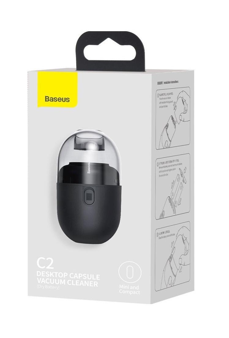 Портативний міні-пилосос Baseus C2 Desktop Capsule Чорний (CRXCQC2A-01) - фото 3