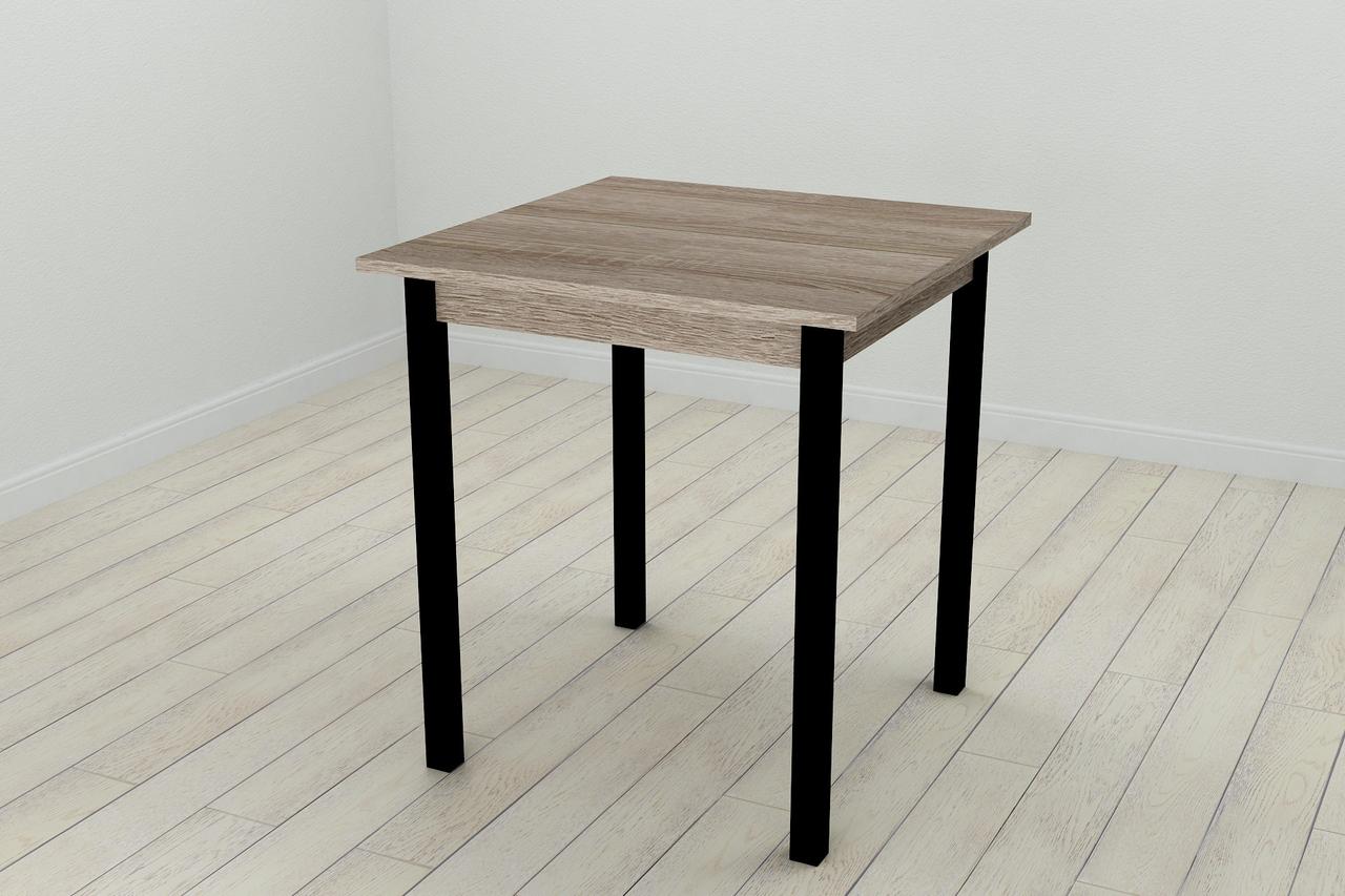 Стол кухонный Ferrum-decor Диего ДСП 16 мм 75x80x80 см Черный/Сонома Трюфель (DIE0005) - фото 1 Стол кухонный Ferrum-decor Диего ДСП 16 мм 75x80x80 см Черный/Сонома Трюфель (DIE0005) - фото 1