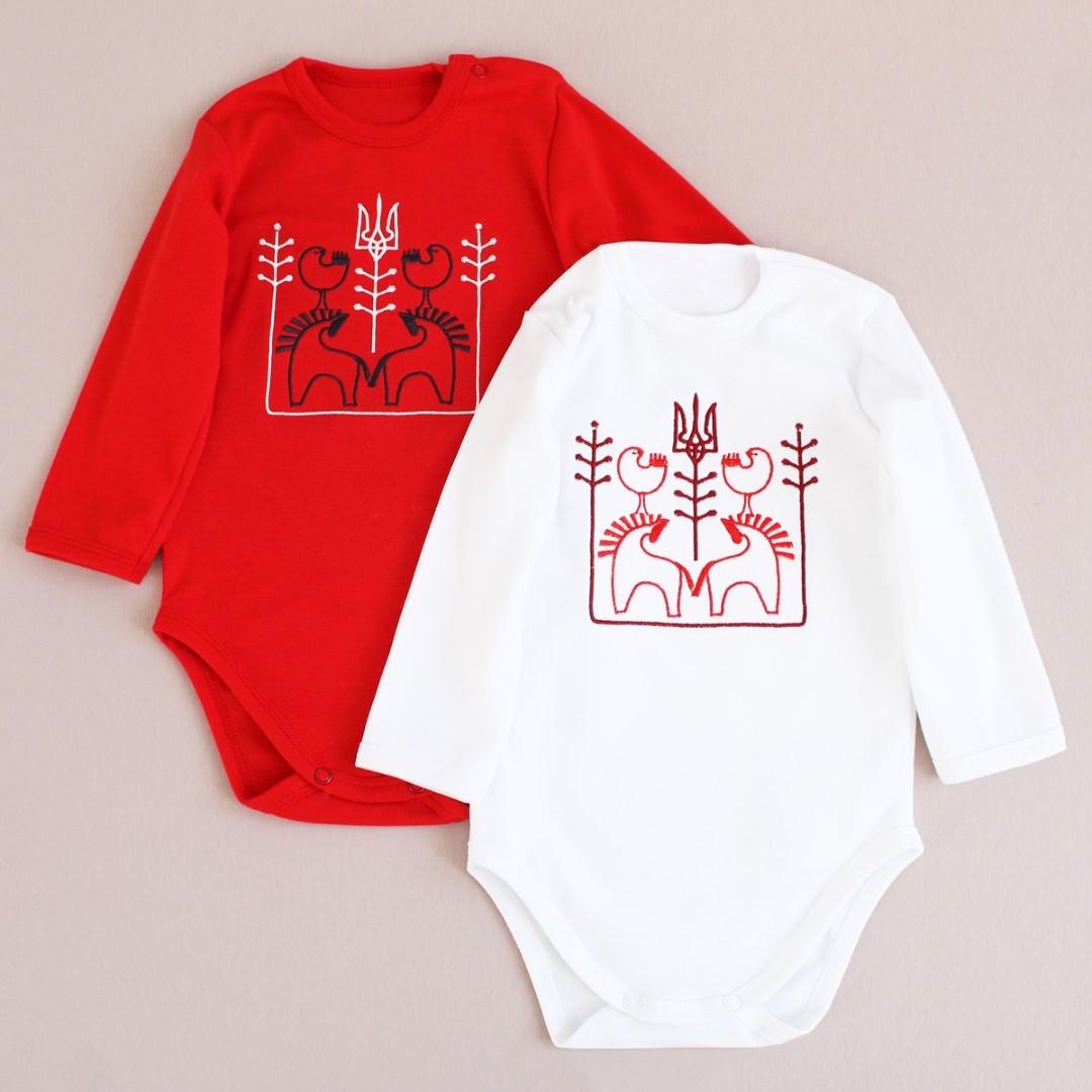 Боди с вышивкой Трезубец 68 см 3-6 мес Белый (2679650068) - фото 4 Боди с вышивкой Трезубец 68 см 3-6 мес Белый (2679650068) - фото 4