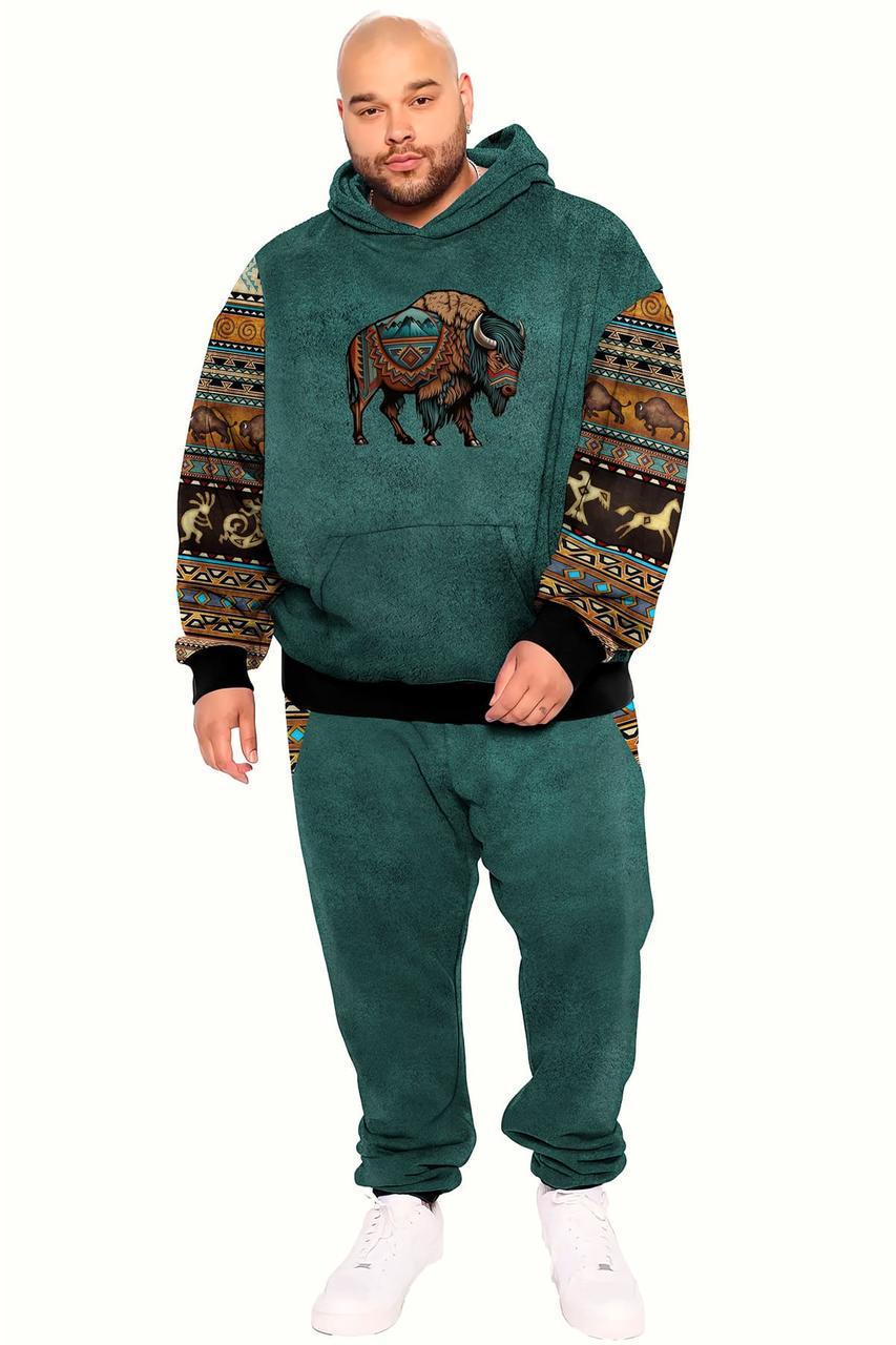 Спортивний костюм чоловічий Зубр батал 4XL Зелений (10042)