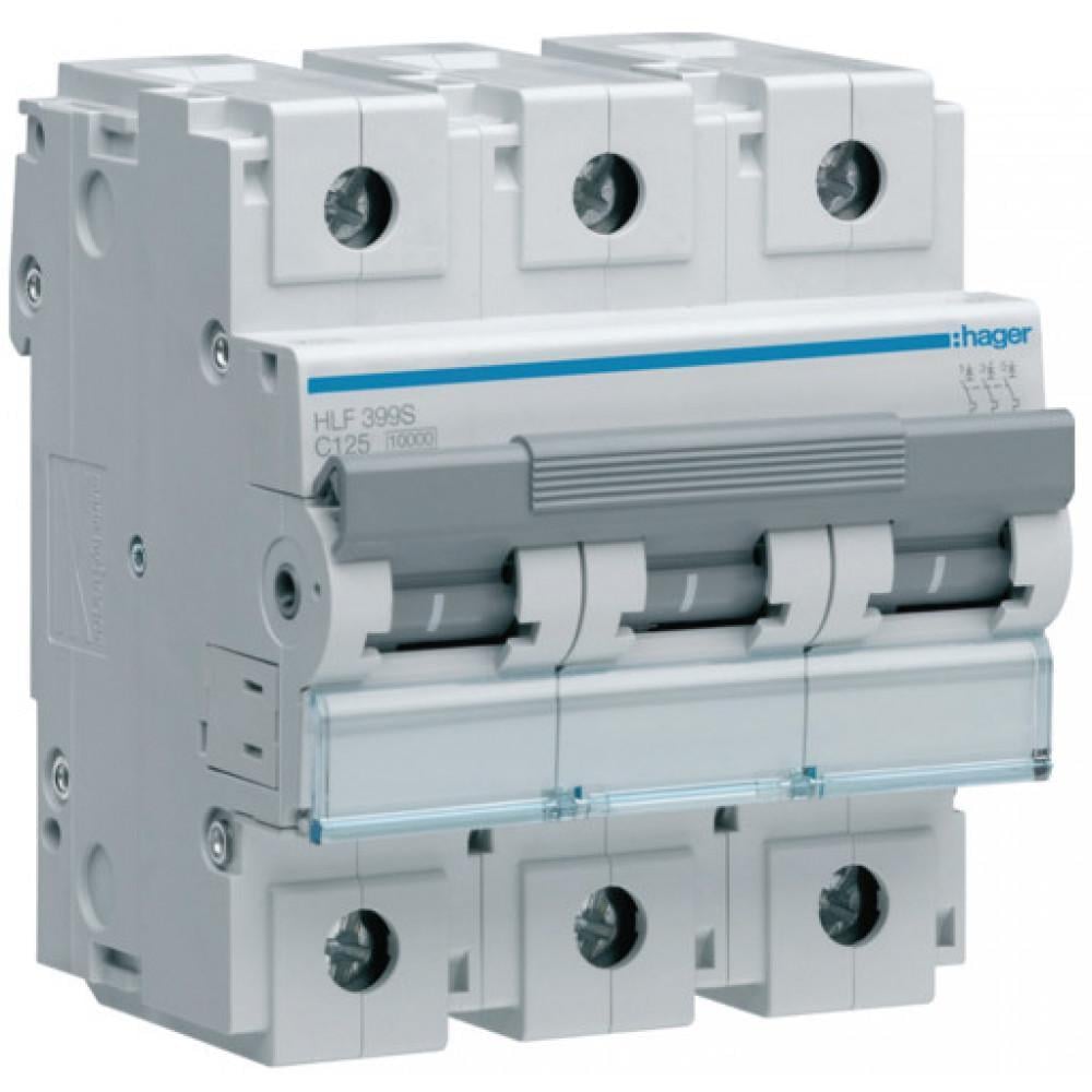 Автоматический выключатель Hager HLF399S С 3p 125А (28687503)