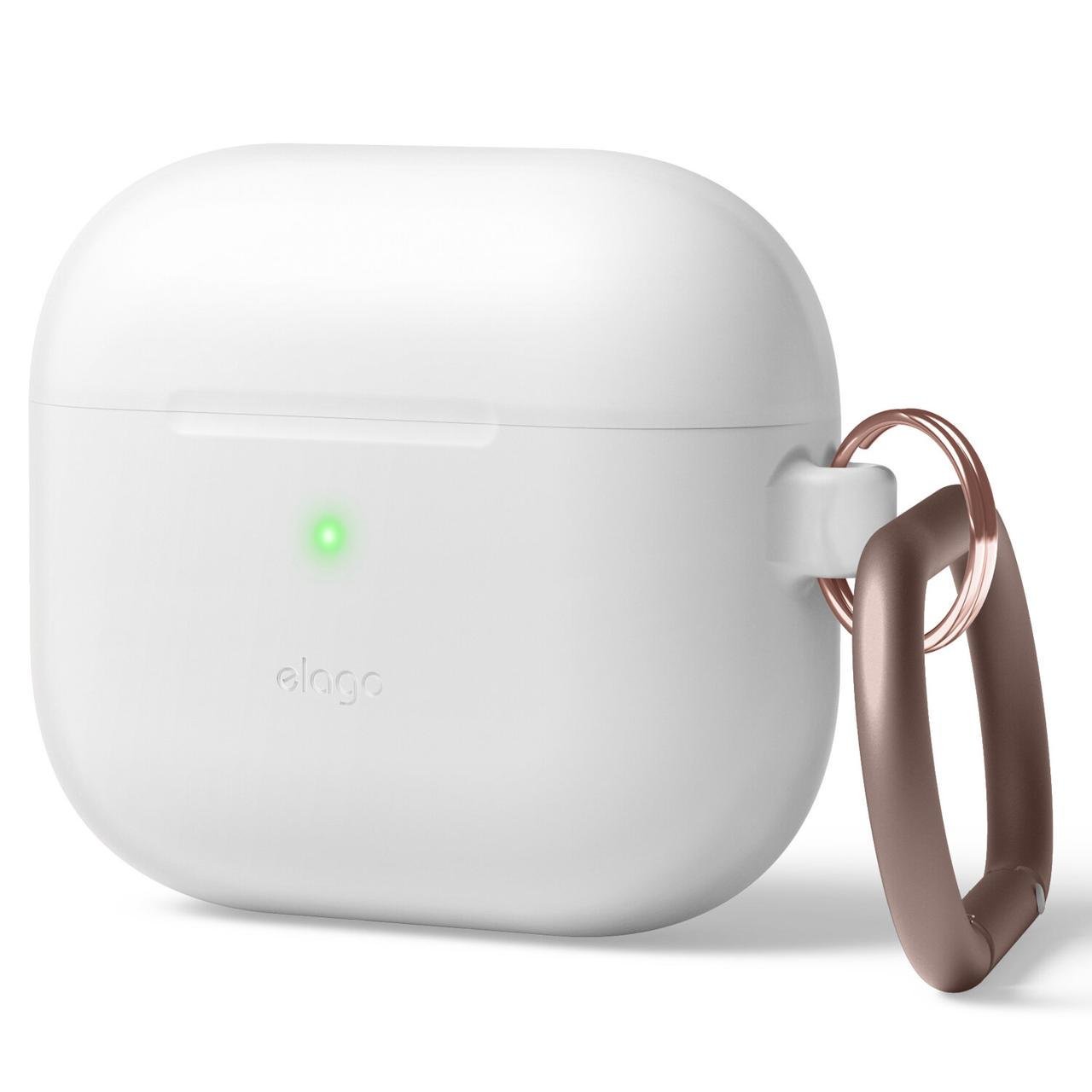 Чехол для наушников с карабином Elago Hang Silicone Case for Airpods 3rd Gen, Nightglow Blue(EAP3HG-HANG-LUBL)