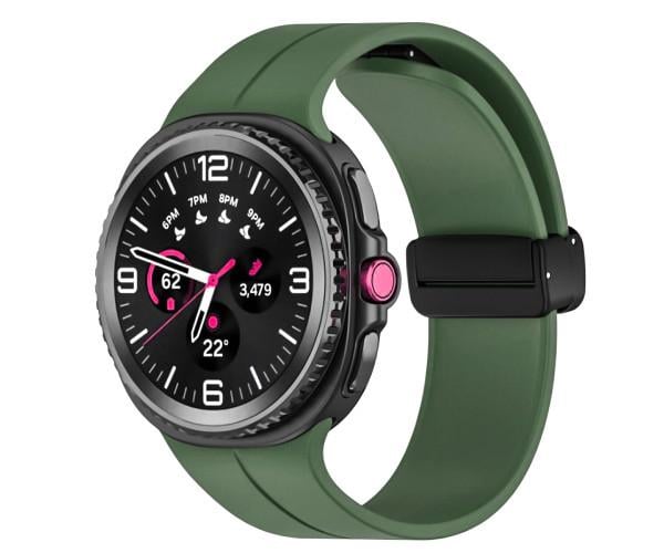 Ремінець силіконовий для Samsung Galaxy Watch8/Watch8 Classic з магнітною застібкою Хакі (50401) Ремінець силіконовий для Samsung Galaxy Watch8/Watch8 Classic з магнітною застібкою Хакі (50401)