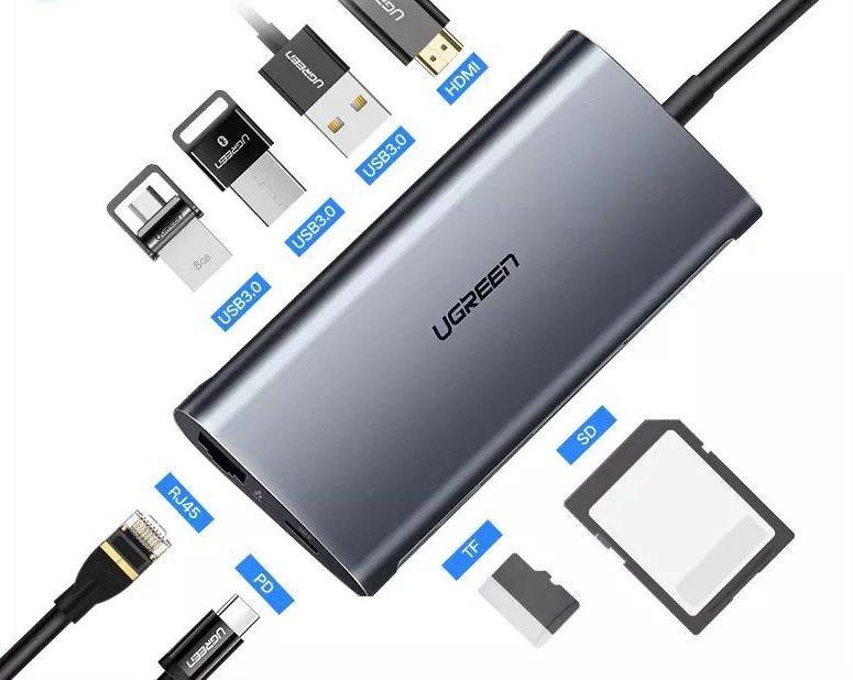 Концентратор UGREEN CM179 Multi Port 9в1 Type-C Adapter (40873) - фото 2