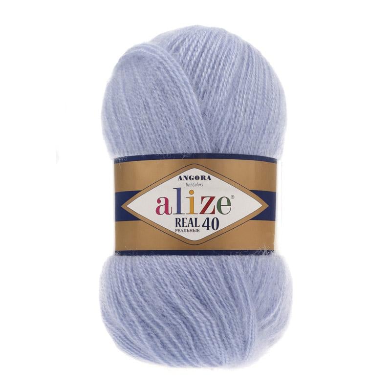 Пряжа Alize Angora Real 40 40 Блакитний