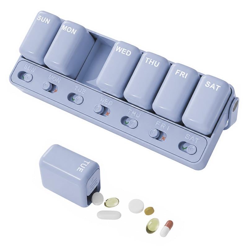 Таблетница Lesko ZS-POZ7 7 ячеек Light Blue (37275070)