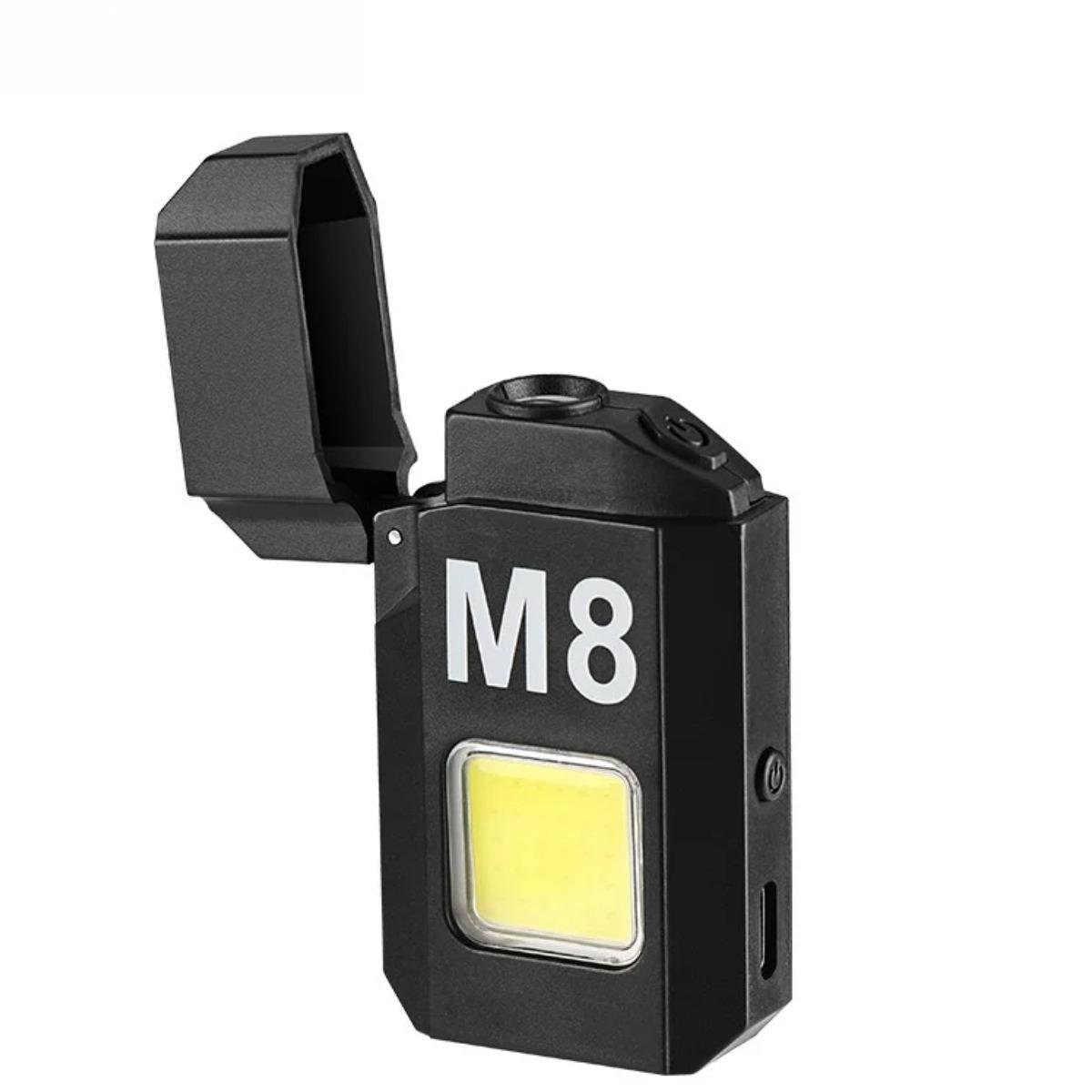 Запальничка USB M8 з ліхтариком акумуляторна (6002)