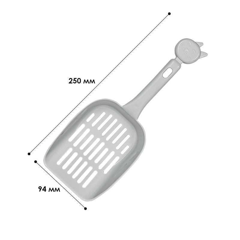 Совок для уборки за собакой/кошкой Taotaopets 052204:25х9,5 см Gray (1919840304) - фото 5