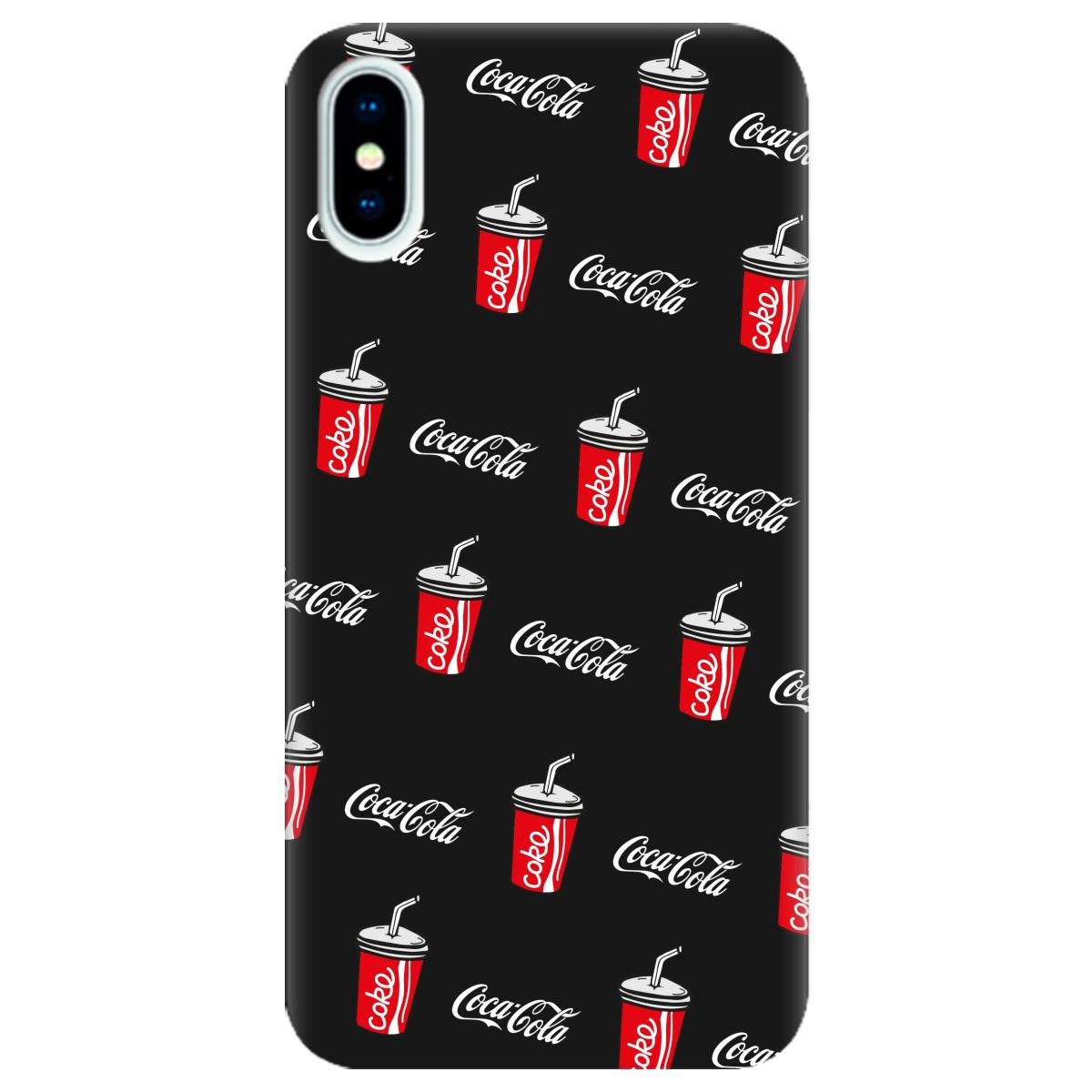 Силиконовый чехол Zorrov для Apple iPhone X - Coca Cola (10270050244108125)