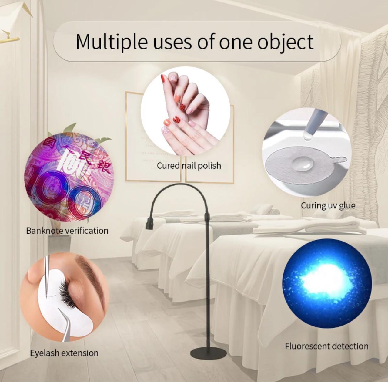 Лампа гибкая напольная UV-5 для сушки ногтей и наращивание ресниц 5 Вт Черный - фото 3 Лампа гибкая напольная UV-5 для сушки ногтей и наращивание ресниц 5 Вт Черный - фото 3