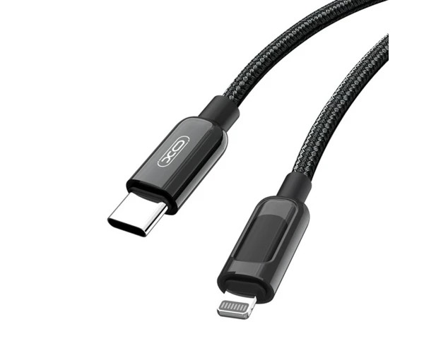 Кабель дата Xo NB-Q203A с функцией супер быстрой зарядки PD Type-C to Lightning 20W 1 м Black