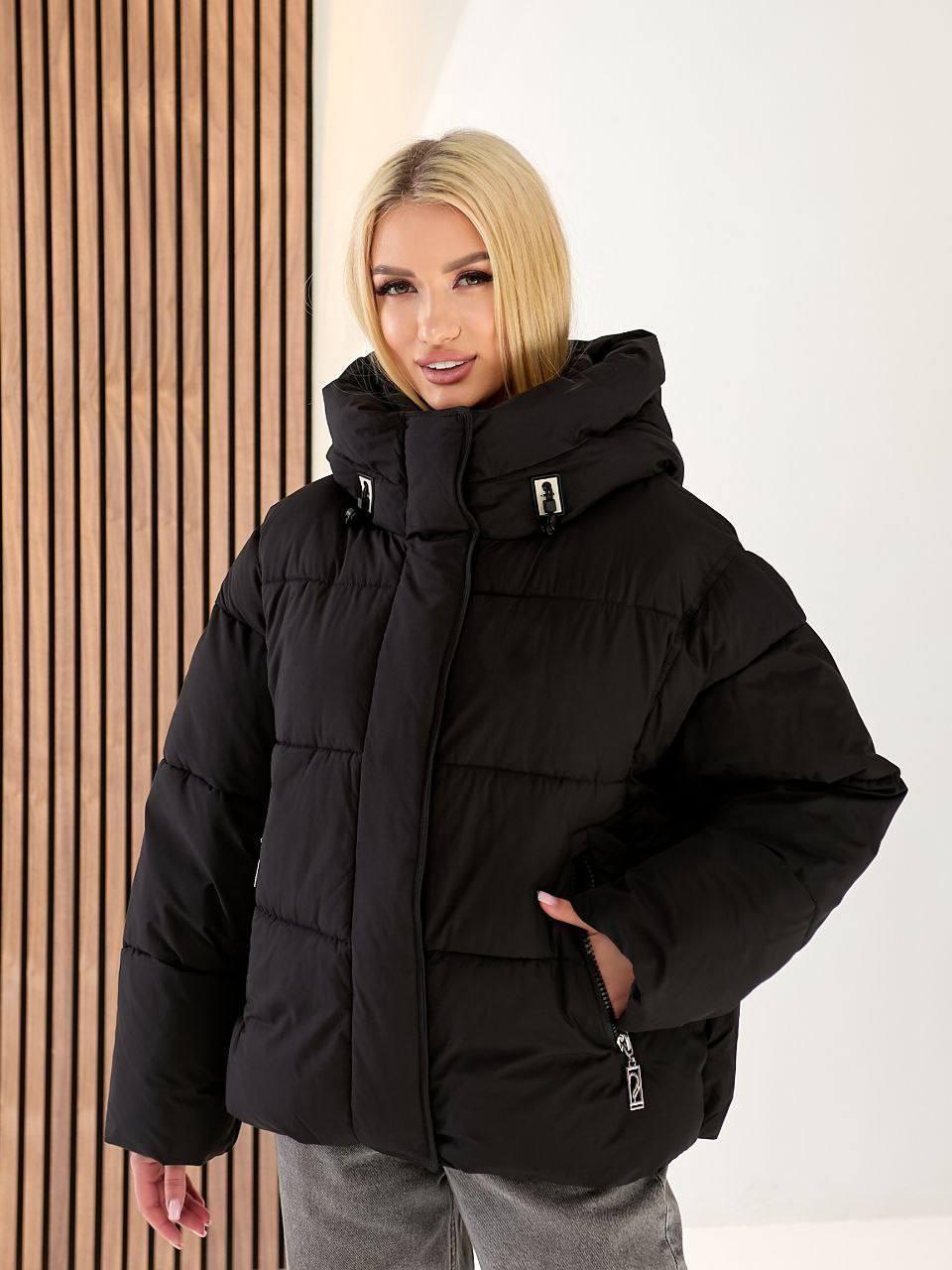 Куртка женская зимняя до -30°С XL-XXL Черный (OV-8157BL-XL-XLL) - фото 2 Куртка женская зимняя до -30°С XL-XXL Черный (OV-8157BL-XL-XLL) - фото 2