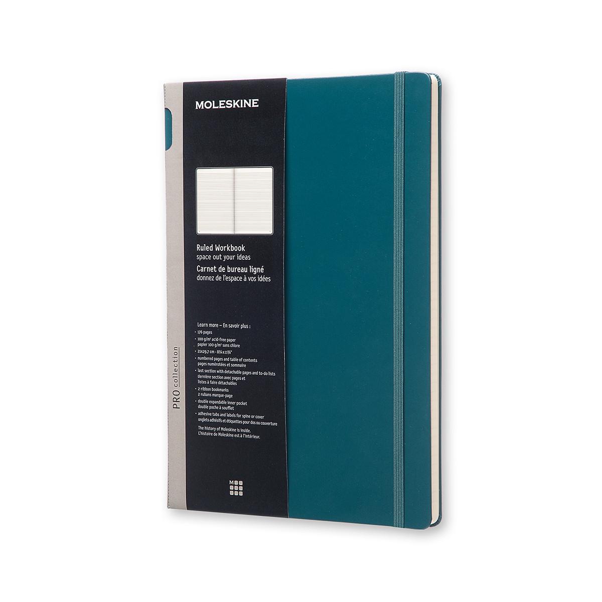 Блокнот Moleskine Workbook А4 21х29,7 см 176 страниц в линию шалфей