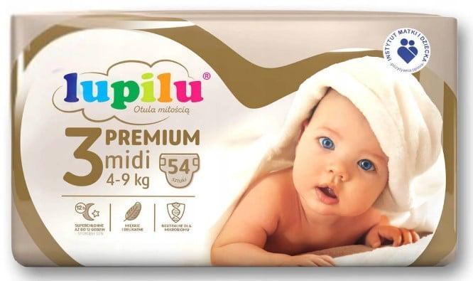 Подгузники Lupilu Premium Midi р. 3 4-9 кг 54 шт. (61f8e9d137c6655df556a485)