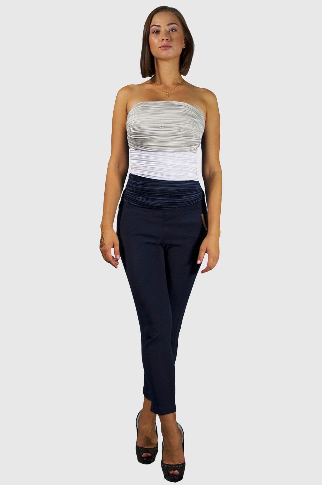 Топ атласний вечірній Lowett LW-119375-3 46 Синій (LW-119375-3-46)