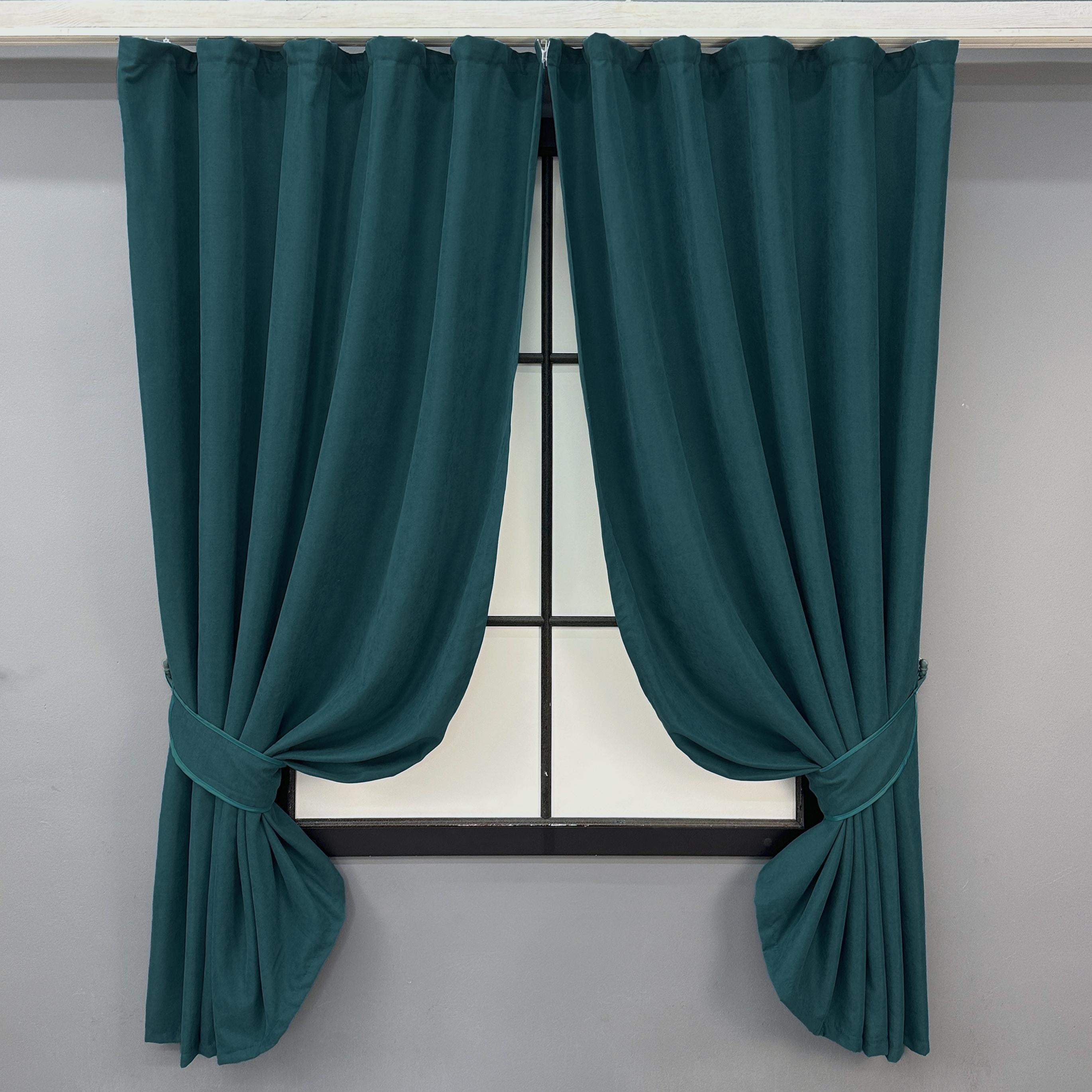 Комплект коротких штор VR-Textil микровелюр Petek №1506ш 140х170 см 2 шт. Лазурный (35-0359)