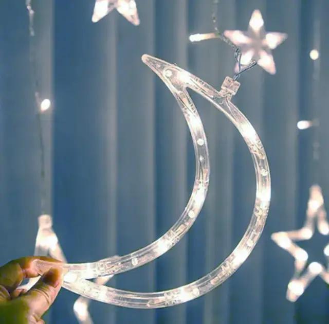 Гирлянда звезды и луна от Usb 2.5 м 138 LED Холодный белый (2027383238) - фото 2 Гирлянда звезды и луна от Usb 2.5 м 138 LED Холодный белый (2027383238) - фото 2