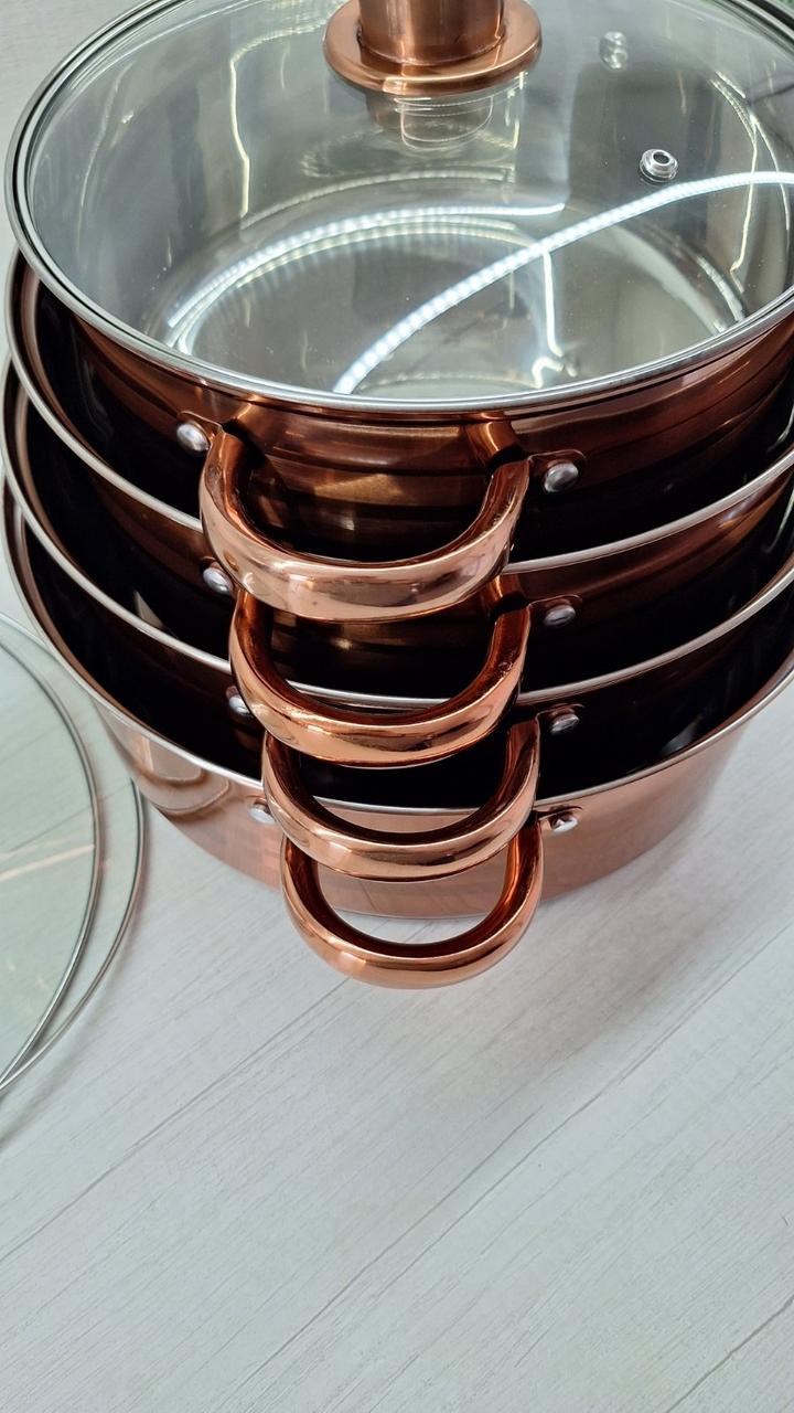 Набір каструль Royalty Line RL-SP7C з кришками/з нержавіючої сталі (03966) - фото 10