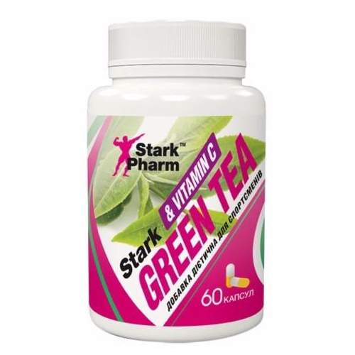 Натуральная добавка Stark Pharm Green Tea + Vitamin C 500 мг 60 капсул