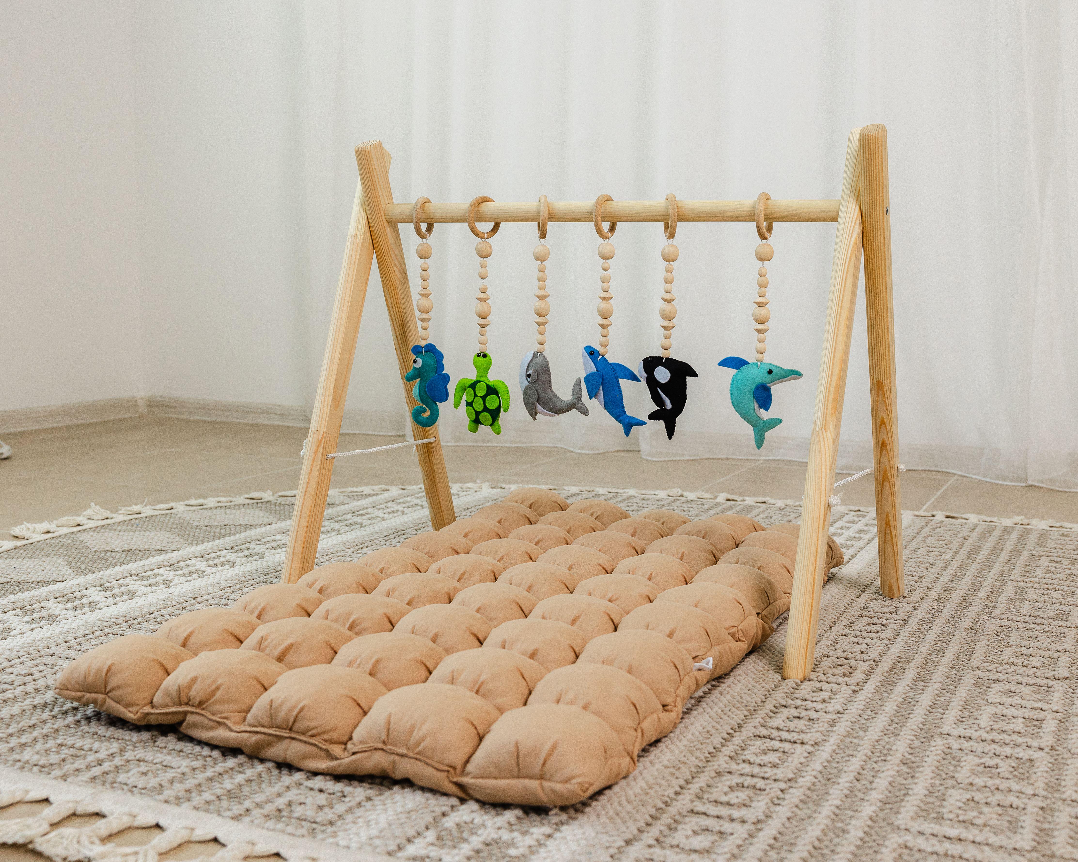 Мобиль детский напольный Подводный мир с матрасом Капучино (0002307)