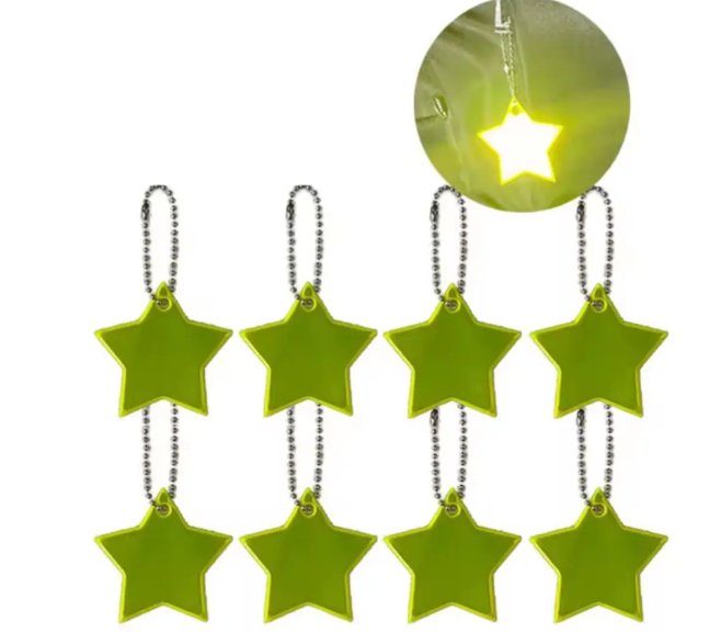 Брелки светоотражающие 8 шт. 50 мм Желтый (123600/1) - фото 3 Брелки светоотражающие 8 шт. 50 мм Желтый (123600/1) - фото 3