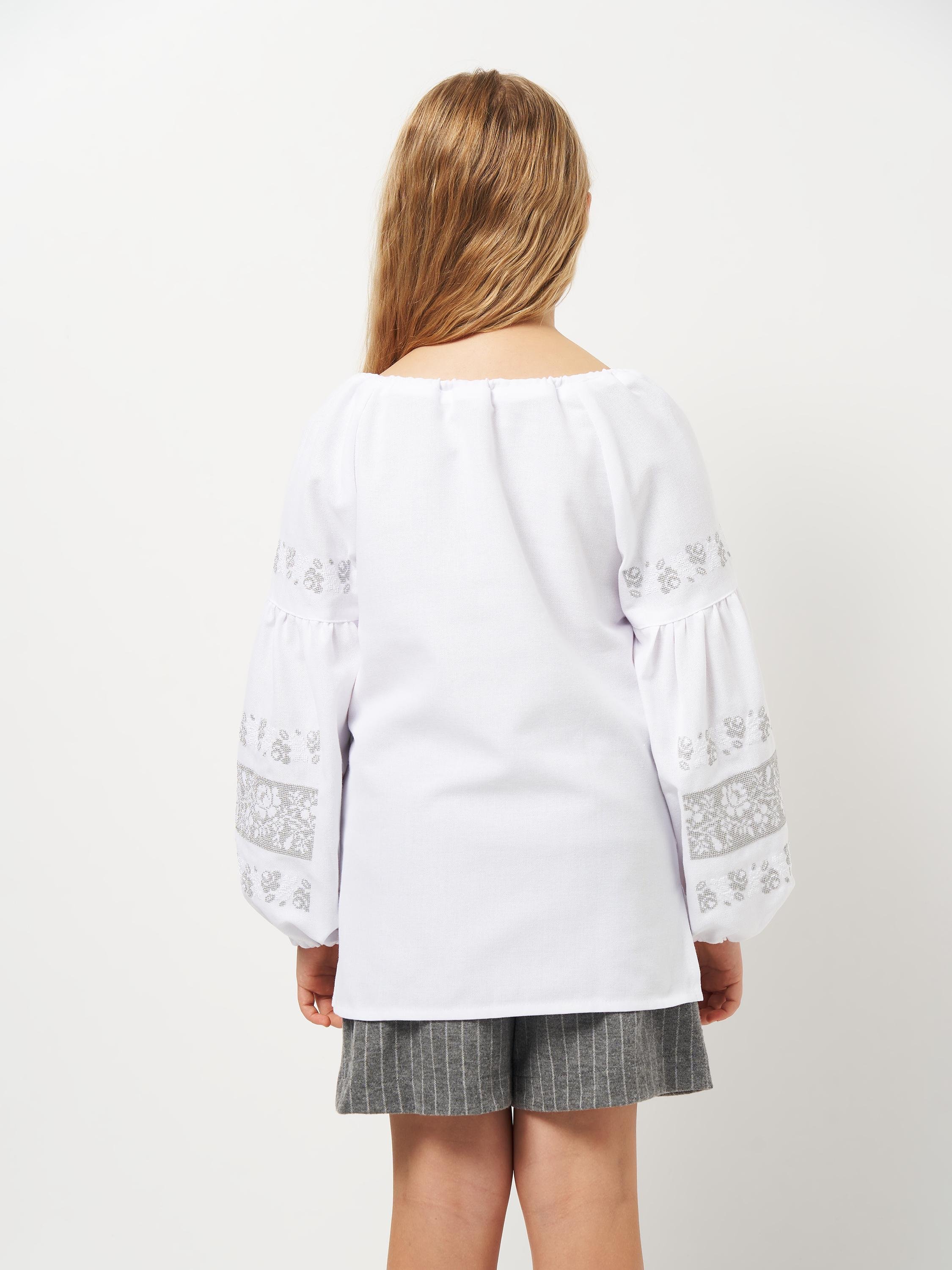 Вышиванка детская для девочки Вышиваночка р. 134 Белый (918-1) - фото 5 Вышиванка детская для девочки Вышиваночка р. 134 Белый (918-1) - фото 5