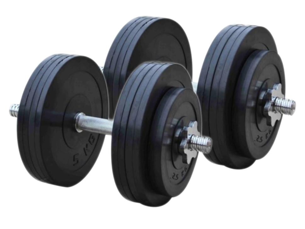 Гантели наборные обрезиненные Rn-Sport 26 кг 2 шт. (2764274518)