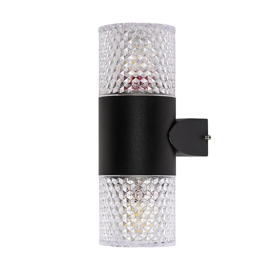 Бра уличное на 2 лампы 804W1908-2 BK Черный/Прозрачный