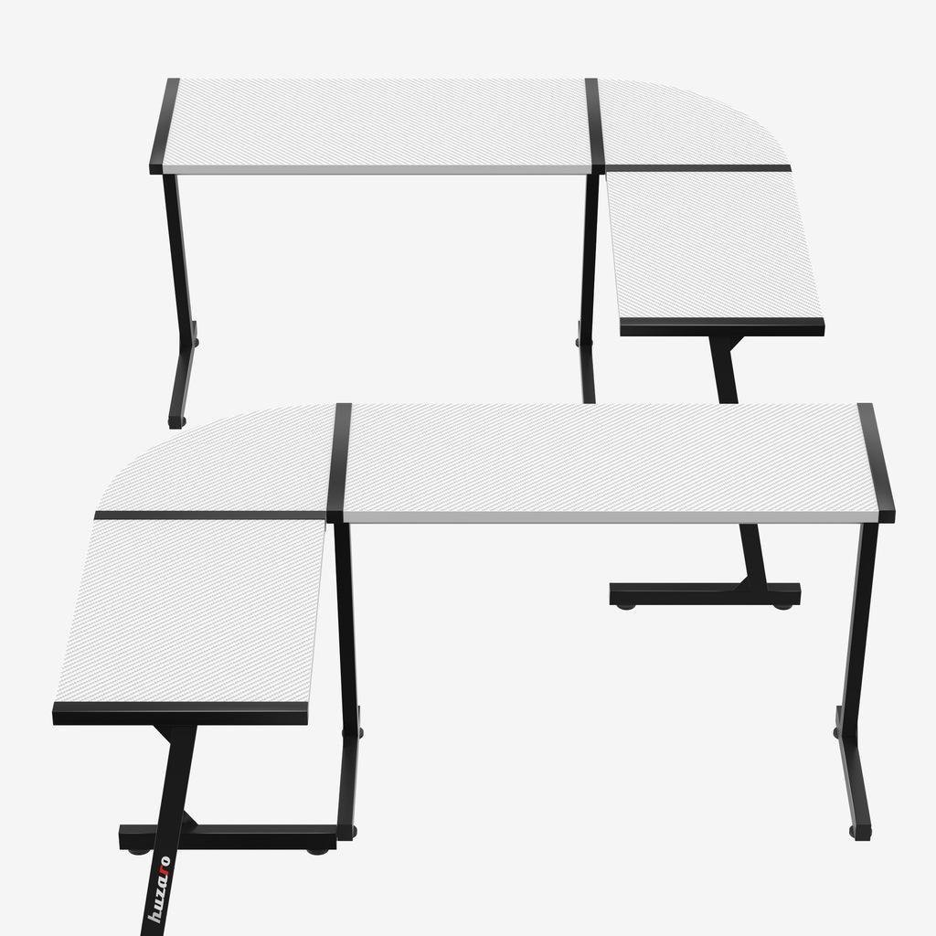 Геймерский угловой компьютерный стол Gamer Huzaro Hero 6.0 White Corner - фото 4 Геймерский угловой компьютерный стол Gamer Huzaro Hero 6.0 White Corner - фото 4