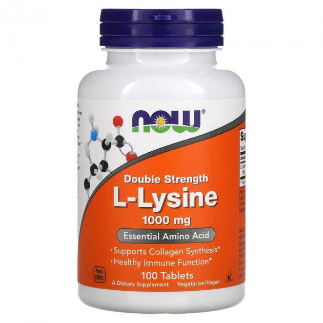 Амінокислота Лізін NOW Foods L-Lysine 1000 mg 100 Tabs