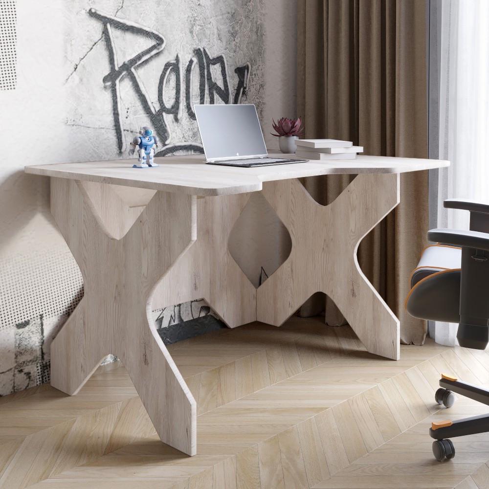 Комп'ютерний стіл Lion Донат 120х90х74,5 см Самоа димчастий (Lion-041712) - фото 1 Комп'ютерний стіл Lion Донат 120х90х74,5 см Самоа димчастий (Lion-041712) - фото 1