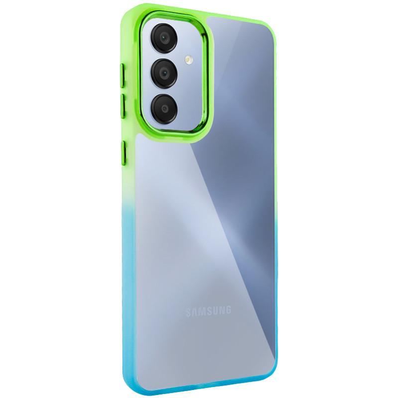 Противоударный Чехол TPU+PC Fresh sip series для Samsung Galaxy A35 Бирюзовый/Лимонный