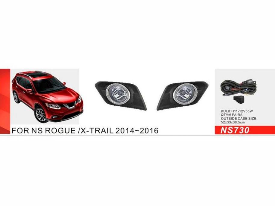 Фары противотуманные DLAA Nissan X-Trail Rogue 2014-16 NS-730 с проводкой - фото 2