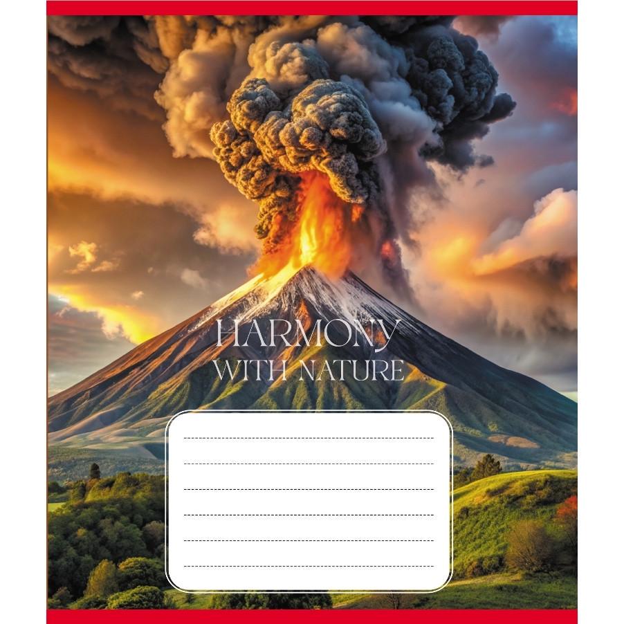 Шкільний зошит Гармонія з природою 060-610277K-4 в клітинку 60 аркушів (RLT55405)