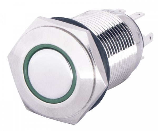 Кнопка АСКО-Укрем TYJ 16-261 1NO+1NC LED 16 мм 220 V Зеленый (A0140010093)